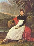 unknow artist Queen Caroline (Bonaparte) of Naples in the tradiontal costume of a Neapolitean farmer. USA oil painting artist